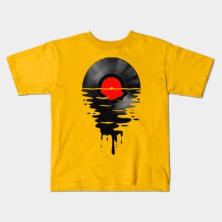 Vinyl LP Music Record Sunset Red Kids T-Shirt